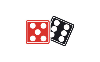 Dice game poxer logo icon template version v13