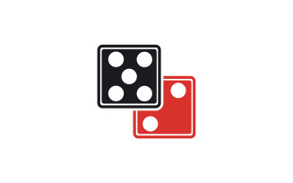 Dice game poxer logo icon template version v16