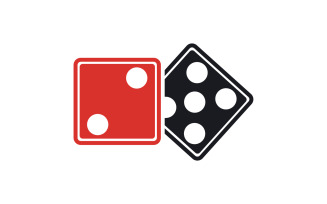 Dice game poxer logo icon template version v18