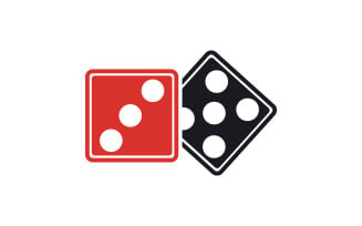 Dice game poxer logo icon template version v19