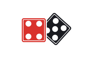 Dice game poxer logo icon template version v20