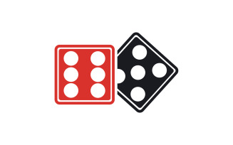 Dice game poxer logo icon template version v22