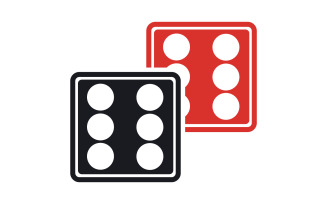 Dice game poxer logo icon template version v23