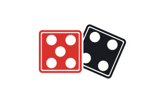 Dice game poxer logo icon template version v29