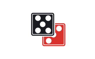 Dice game poxer logo icon template version v2