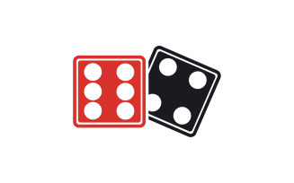 Dice game poxer logo icon template version v30