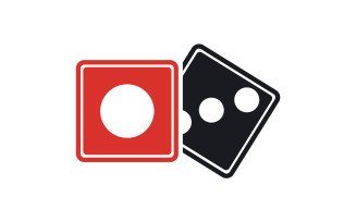 Dice game poxer logo icon template version v33
