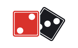 Dice game poxer logo icon template version v34