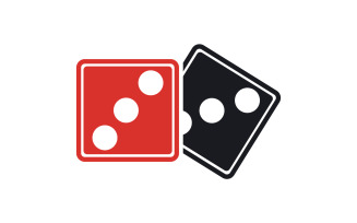 Dice game poxer logo icon template version v35