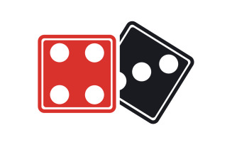 Dice game poxer logo icon template version v36
