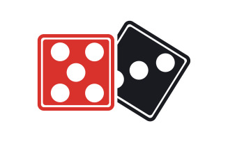 Dice game poxer logo icon template version v37