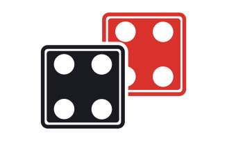 Dice game poxer logo icon template version v39