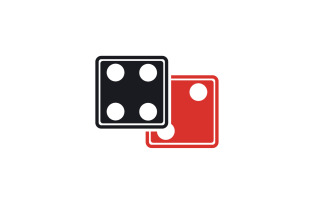 Dice game poxer logo icon template version v3