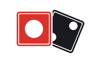 Dice game poxer logo icon template version v41