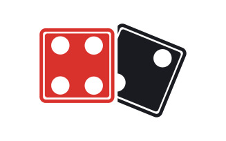 Dice game poxer logo icon template version v44