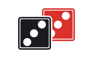 Dice game poxer logo icon template version v47