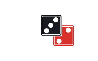 Dice game poxer logo icon template version v4