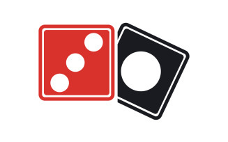 Dice game poxer logo icon template version v51