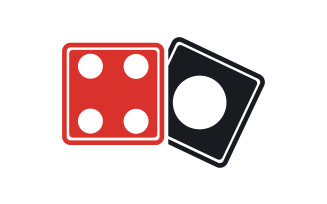 Dice game poxer logo icon template version v52