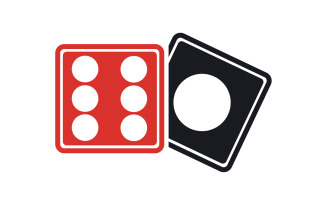 Dice game poxer logo icon template version v54