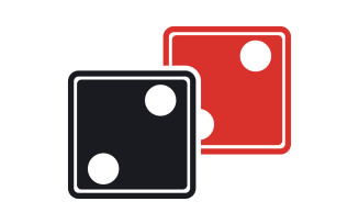 Dice game poxer logo icon template version v55