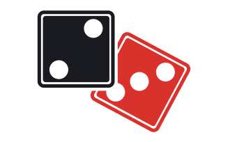 Dice game poxer logo icon template version v56