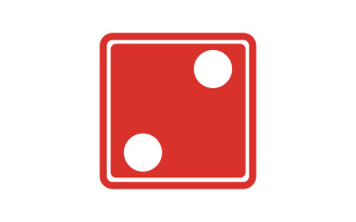 Dice game poxer logo icon template version v58