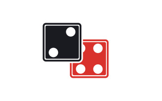 Dice game poxer logo icon template version v5