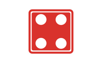 Dice game poxer logo icon template version v60