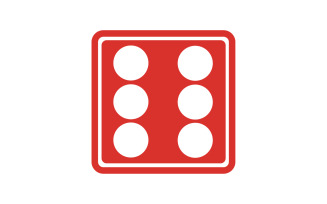 Dice game poxer logo icon template version v62