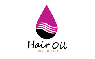 Hair oil health logo vector template v10