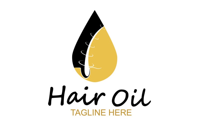 Hair oil health logo vector template v17 Logo Template