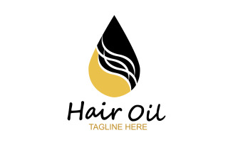 Hair oil health logo vector template v26