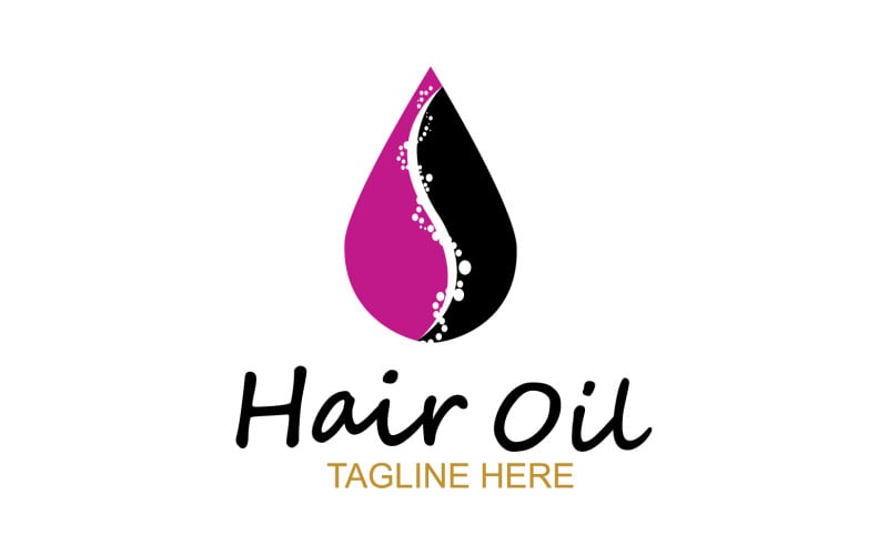 Hair oil health logo vector template v30 Logo Template