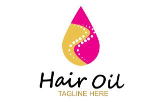 Hair oil health logo vector template v40