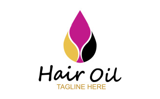 Hair oil health logo vector template v49