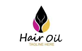 Hair oil health logo vector template v50