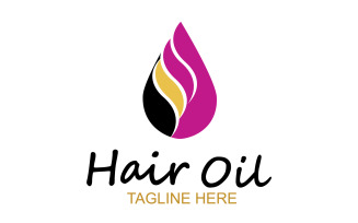 Hair oil health logo vector template v51