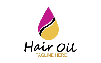Hair oil health logo vector template v54