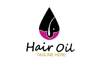 Hair oil health logo vector template v56