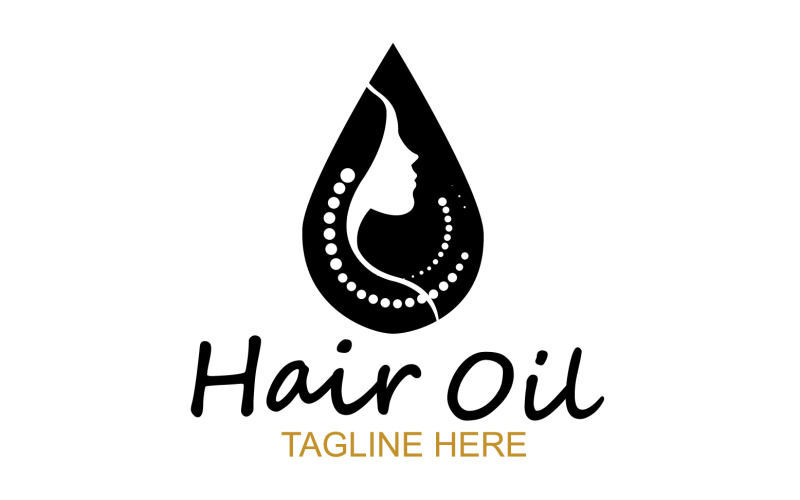 Hair oil health logo vector template v60 Logo Template