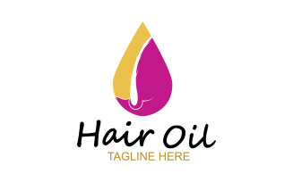 Hair oil health logo vector template v64