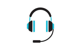 Headphone music podcast logo vector v10