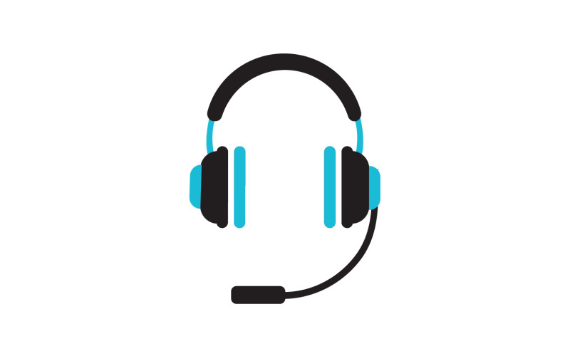 Headphone music podcast logo vector v10 Logo Template