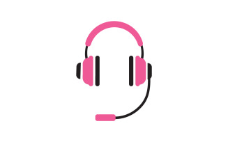 Headphone music podcast logo vector v11