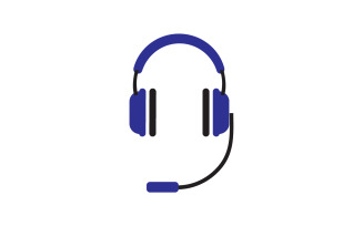 Headphone music podcast logo vector v13
