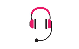 Headphone music podcast logo vector v16