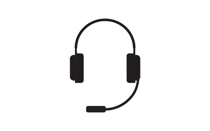 Headphone music podcast logo vector v17 Logo Template