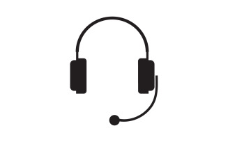 Headphone music podcast logo vector v18