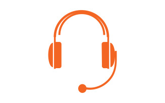 Headphone music podcast logo vector v19